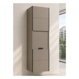 KUZEY KOMBİ PLASTİK PVC Sahara Vizon Sürgülü Kapak Kombi Dolabı En×Boy×Der: 58×160×40 cm Balkon İç-Dış Mekan Mutfak için Dayanıklı Dolap
