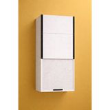 kuzey kombi PVC Kombi Dolabı En-Boy-Der: 58 X 104 X 40 Cm Sürgülü Kapak Balkon İç Mekan Mutfak Için Dayanıklı Dolap Beyaz