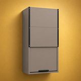 kuzey kombi Sahara Vizon En-Boy-Der: 58 X 104 X 40 Cm Pvc Sürgülü Kapak Kombi Dolabı Sürgülü Kapak Balkon İç Mekan Mutfak Dayanıklı Ve Şık Kahverengi