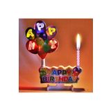 Kuzey Led Işıklı Pasta Mumu Müzikli Pasta Mumu Pilli Doğum Günü Pasta Mumu Balloons Happy Bırthday Candles