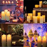 Kuzey LED Light Candles 6 Adet LED Işıklı Mum Titrek Sallanan Mum Işıklı Mum LED Mum Pilli Mum Romantik Mum - Kırmızı - 24 Adet