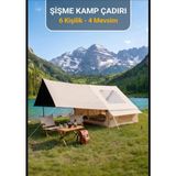 Kuzey Life Kuzeylife 6 Kişilik Lüks Şişme Kamp Çadırı (Tenteli & Gölgelikli)