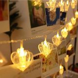 Kuzey Mandal Led Işık Heart Photo Clip String Led Light Pilli Kalpli Gün Işığı Led Işık Kır Düğünü Dekoru