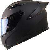 Kuzey Motor Fazer FX-211X Mat Siyah Kask Kapalı Model Renkli Camlı ( Iç Güneş Vizörlü )