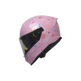kuzey motor M-910 LADY STORA GÜNEŞ VİZÖRLÜ PEMBE KASK (GÖKKUŞAĞI CAMLI)
