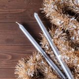 KUZEY OYUNCAK 10 PCS CHRISTMAS CANDLE METALLIC BRIGHT SİLVER CANDLESTICK 10 ADET GÜMÜŞ ŞAMDAN MUMU YILBAŞI MUMLARI
