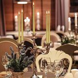 Kuzey Oyuncak 10 Pcs Vıp Chrıstmas Candle Metallıc Brıght Gold Candlestıck 10ADET Gold Şamdan Mumu Yılbaşı Mumları - Altın - 10 Adet