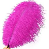 Kuzey Oyuncak 3 ADET BÜYÜK BOY 35 CM KOYU PEMBE DEVE KUŞU TÜYÜ VIP DARK PINK OSTRICH FEATHER DEKOR PEMBE KUŞ TÜYÜ