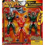 Kuzey Oyuncak 3 Adet Cama Duvara Yapışan Taklacı Savaşcı Ninja Secret Ninja Force Wall Tumblers Ninja Oyuncakları - Renkli