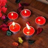 Kuzey Oyuncak 32 Adet Yuvarlak Kırmızı Tea Light Mum Kırmızı Mum Tealight Mum Yılbaşı Mumları Romantik Dekor Mum