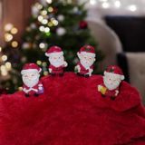 Kuzey Oyuncak 4 ADET NOEL BABA BİBLO DEKORATİF BİBLO NOEL SÜSLERİ YILBAŞI HEDİYELERİ NOEL BABA VİTRİN DEKOR OBJE