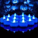 KUZEY OYUNCAK BLUE LED LİGHT CANDLES 24 ADET MAVİ LED IŞIKLI MUM MAVİ LED MUM MAVİ IŞIKLI MUM ROMANTİK DEKOR MUM