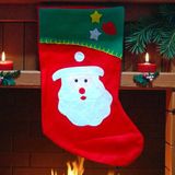 Kuzey Oyuncak KIRMIZI NOEL ÇORABI NOEL BABA FİGÜRLÜ ÇORAP YILBAŞI SÜSLERİ YILBAŞI DEKORLARI 44 CM NOEL BABA ÇORABI