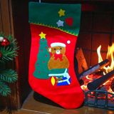 Kuzey Oyuncak NOEL ÇORABI KIRMIZI SEVİMLİ AYI FİGÜRLÜ ÇORAP YILBAŞI SÜSLERİ YILBAŞI DEKORU 44 CM SEVİMLİ AYI ÇORAP