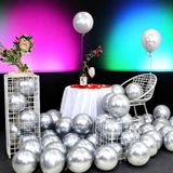 Kuzey Oyuncak ULTRA YÜKSEK KALİTE 50ADET GÜMÜŞ KROM BALON AYNALI BALON PARLAK BALON METALİK BALON KROM GÜMÜŞ BALON