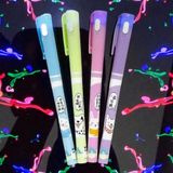Kuzey Oyuncak VIP 6 PCS INVİSİBLE INK PENS UV LED LİGHT 6 ADET MOR IŞIKLI GÖRÜNMEZ KALEM FİGÜRLÜ IŞIKLI KALEM