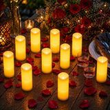 Kuzey Oyuncak Yüksek Kalite 11 Adet 15 cm LED Işıklı Mum Gün Işığı Alev Efektli Titrek Yanan LED Mum Büyük Boy - Sarı