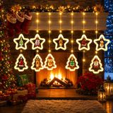 Kuzey Oyuncak YÜKSEK KALİTE 3.30 METRE GÜN IŞIĞI NOEL SALKIM LED IŞIK 10DAL ÇAM AĞACI YILDIZLI FİGÜRLÜ SALKIM IŞIK