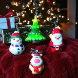 Kuzey Oyuncak YÜKSEK KALİTE 4 ADET MİNİ SUKUŞİ ANAHTARLIK NOEL BABA YILBAŞI AĞACI KARDAN ADAM GEYİK NOEL HEDİYESİ