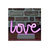 Kuzey Pembe Love Led Işık Yılbaşı Işıkları Dekor Pink Love Led Light Pilli Led Işık Pembe Neon Led Işık- PEMBE
