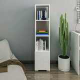 Kuzey Raflı, Kapaklı Minimal Kitaplık Beyaz