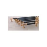 Kuzey Roma 96 Mm Siyah-Altın Lüks Modern Çekmece Dolap Vestiyer Mobilya Kulpları