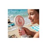 Kuzey Tacı Modern Spiral Tasarım Mini El Vantilatörü USB Şarjlı Taşınabilir Fan | Telefon Standlı Masaüstü Pastel Seri