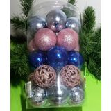 Kuzey Vip Deluxe 25 Adet 6 Cm Yılbaşı Topu Yılbaşı Ağacı Süsleri 5 Farklı Model Top Süs Noel Ağacı Süsleri