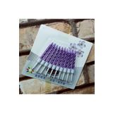 Kuzey Vıp Kalite Burgulu Lila Pasta Mumu Lila Doğum Günü Mumu 10 Adet Lila Mum Purple Bırthday Candle