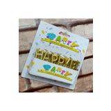 Kuzey Vıp Kalite Parlak Metalik Gold Happy Bırthday Pasta Mumu Gold Doğum Günü Mumu Happy Bırthday Candle
