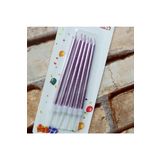 Kuzey Vıp Kalite Parlak Metalik Pembe Pasta Mumu 6 Adet Pembe Doğum Günü Mumu Decor Pink Bırthday Candle