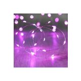 Kuzey Yılbaşı Çam Ağacı Işığı 10 Metre Pembe Led Işık Pembe Pilli Led Işık Micro Parlak Canlı Led Işıklı PEMBE