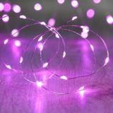 Kuzey Yılbaşı Çam Ağacı Işığı 10 Metre Pembe Led Işık Pembe Pilli Micro Parlak Canlı Led Işıklı
