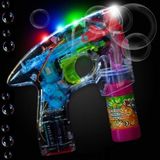 Kuzey Yılbaşı Hediyeleri Renkli Işıklı Köpük Tabancası Bubbles Gun Baloncuk Tabancası + 2 Özel Yedek Köpük