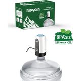 Kuzeyden BPA'sız Şarjlı Damacana Pompası Beyaz | 10L - 15L - 19L | 1200 mAh | Beyaz - 250 gr