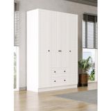 KuzeyLife Elegante Modern Tasarımlı Membran Kapaklı 4 Kapılı Gardırop (52 cm Derinlik)
