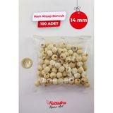 Kuzeylina 14 Mm Ahşap Ham Boncuk - 100 Adet