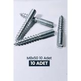 Kuzeylina Ahşap Ayak Vidası M8x50 10 Adet