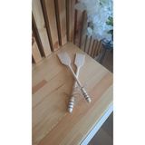 Kuzeylina Ahşap Spatula - El Yapımı Doğal Ağaç (2 Adet ) - 30-32 cm