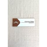 Kuzeylina Giyinme Odası Kapı Tabelası – MDF Yönlendirme Levhası | 19x7 cm Çift Katmanlı