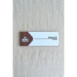 Kuzeylina Mescit Kapı Tabelası – MDF Yönlendirme ve İbadet Alanı Levhası | 19x7 cm