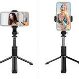 KuzeyStore Led Işıklı Katlanabilir Çok Fonksiyonlu Kablosuz Bluetooth Kumandalı Tripod Selfie Çubuğu, Vlog, Video, Grup Fotoğraf, Özçekim
