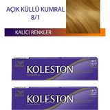 Kuzgun Ticaret 2 Adet Single Tüp Boya Saç Boyası Açık Küllü Kumral 8/1