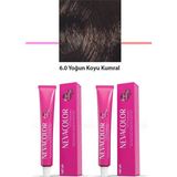 Kuzgun Ticaret 2 Li Set Premium 6.0 Yoğun Koyu Kumral - Kalıcı Krem Saç Boyası 2 x 50 G Tüp