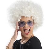 Kuzgun Ticaret Beyaz Renk Kıvırcık Afro Bonus Peruk
