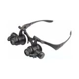Kuzgun Ticaret Gözlük Modeli 10X 15X 20X 25X Lens,2led Işıklı,büyüteç