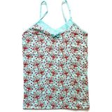 Kuzgun Ticaret Kadın Askılı Desenli Atlet Dantelli Empirme Pamuklu Penye D5 - Çok Renkli - 2XL