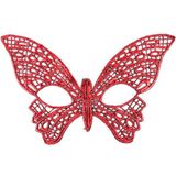 Kuzgun Ticaret Kırmızı Dantel Masquerade Maskesi 7 No