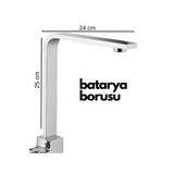 Kuzgun Ticaret Krom Mutfak Evye Batarya İçin Köşeli Su Borusu Paslanmaz Ve Eca Uyumlu 25x25 ( Lisinya )