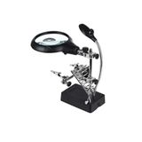 Kuzgun Ticaret -masa Üstü Mandallı ,2.5x90mm, 7.5x34mm Mercekli ,adaptörlu Işıklı Büyüteç ( Lisinya )